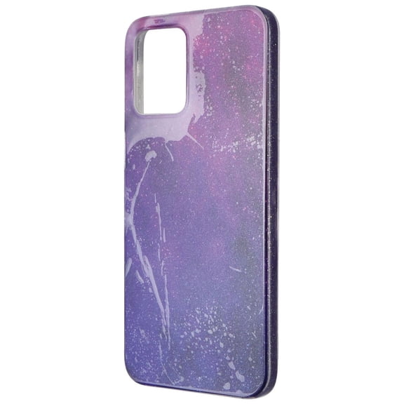 PureGear Slim Shell Designer Case for Moto G 5G (2023) - Purple/Blue Glitter