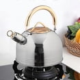 thumbnail image 3 of Stainless steel whistling kettle, 3 liters, ergonomic, 3 of 5