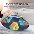 thumbnail image 4 of Yayeee Pillowcase Queen Size Set of 2 Satin Wrinkle Resistant Pillow Case, Green Cubes, 4 of 7