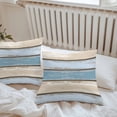 thumbnail image 7 of Waterproof Throw Pillow Covers Set of 2, 18x18 Inch Blue Wood Grain Decorative Pillowcases Outdoor Pillow Slip Cushion Covers Set for Couch Tent Vintage Country Watercolor Striped, 7 of 7