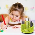 thumbnail image 5 of YIMWNYI 360° Rotating Pen Holder with 3 Compartments, Desktop Organizer, Large Capacity Storage for Office Supplies, Durable and Stylish Desk Accessory, 5 of 5