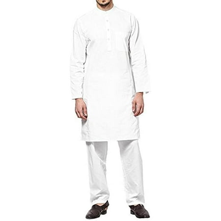 

Royal Men s Cotton Kurta Pyjama Set (ROYAL_93_White_Small)