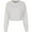 White, variant on Build Your Brand Womens Terrycloth Crop Sweatshirt