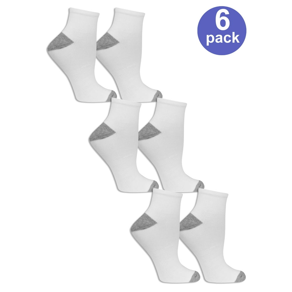 Fruit of the Loom Women's Arch Support Ankle Socks, 6 Pack Walmart
