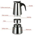 thumbnail image 3 of 4 Cup Moka Pot with Electric Stove, Classic Italian Espresso Greca Maker 110V Stainless Steel Stovetop Coffee Maker, 200ml, 3 of 7