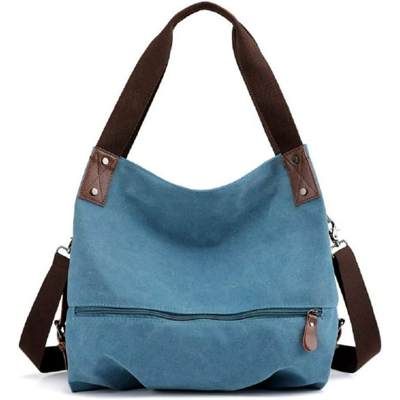 Womens Tote Handbag Satchel Hobo Shoulder Bag Casual Canvas Crossbody Bag Shopping Travel Purse