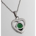 thumbnail image 2 of R.H. Jewelry Mother in Law Heart Stainless Steel With Green Crystal Pendant Necklace, 2 of 4