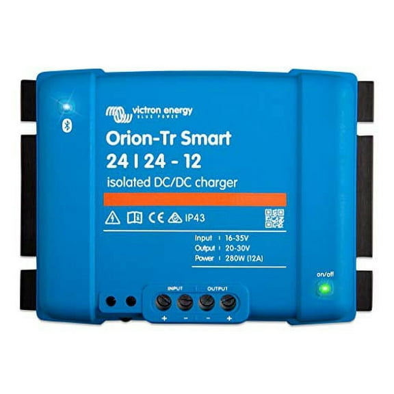Victron Energy Orion-Tr Smart 24/24-Volt 12 amp 280-Watt DC-DC Charger, Isolated (Bluetooth)