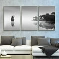 thumbnail image 2 of wall26 Floating Framed Canvas Wall Art for Living Room, Bedroom Black and White Landscape Canvas Prints for Home Decoration Ready to Hang - 16"x24"x3 Panels, 2 of 4