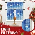 thumbnail image 4 of Kitchen Curtains Blue Snowflake Xmas Ball Valances and Window Curtains 3 Pcs Set Christmas Festive Fir Tree Branch Snow Winter Short Tier Curtain for Room Treatment Small Kitchen Window Decor, 4 of 7