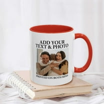 Valentines Custom Mug with Pictures 11oz Personalized Coffee Mug Gifts for Birthday Valentine's Day Multiple Colors Photo Mugs Personalized Text and Logo tazas personalizadas for Man Woman(Red)