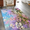 thumbnail image 2 of 3'x5' Rug for Living Room Bedroom, Wildflowers Washable Area Rugs Non-Slip Carpet Mats, Spring Country Oil Painting Floral Plant Indoor Low Pile Area Rug Runner for Kitchen, Mudroom, 2 of 8