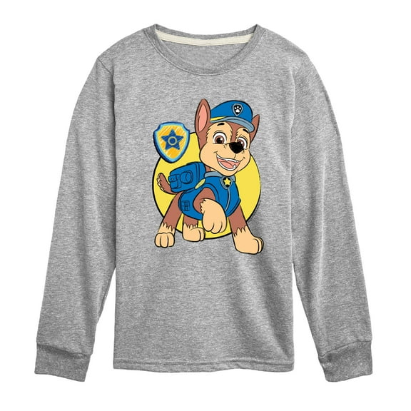 Paw Patrol - Chase Sketch - Toddler & Youth Long Sleeve Graphic T-Shirt