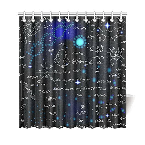 Gckg Education Chemistry Scientific Shower Curtain Glitter