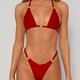 thumbnail image 4 of Bikini Tipo tanga Ticfox Traje de baño dividido para mujer rojo S, 4 of 6