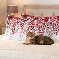 thumbnail image 3 of Red Eucalyptus Leaves Outdoor Waterproof Pillow Covers, Summer Botanical Weeping Decorative Rectangle Throw Pillowcase Sofa Cushion Sham for Patio/Couch/Chair, 20"x12" 2 Pack, 3 of 8
