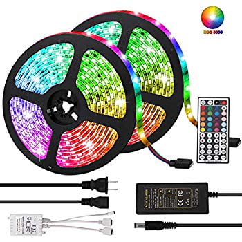 3M/5M/10M 3528 SMD RGB Flexible LED Light Strip 600LEDs Kit 44 Key Remote Cont