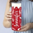 thumbnail image 3 of Personalized Christmas Skinny Tumbler - Merry Christmas Themed Tumbler - Funny Santa Travel Cup - Holiday Xmas Gifts for Friends, Women, Men - Custom Name 20oz Stainless Steel Tumbler, 3 of 7