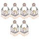 thumbnail image 5 of 3 pares de pendientes de aleación retro de moda con borlas huecas talladas para los ojos y las orejas, 5 of 10