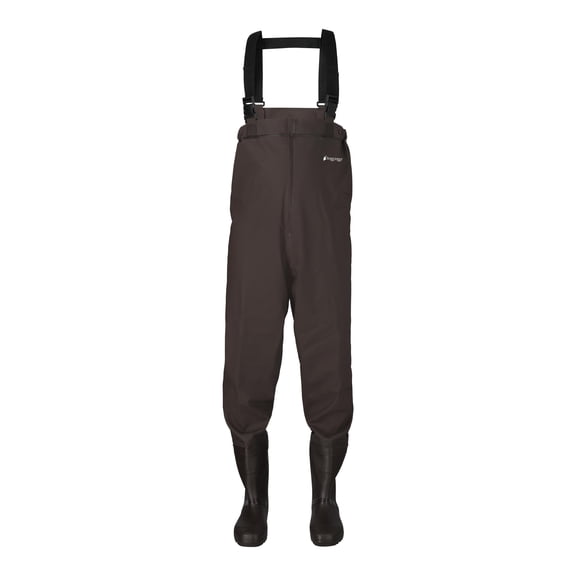 Frogg Toggs Men’s Rana PVC Lug Chest Waders for Fishing with 2mm Non-Insulated PVC Boot, Brown, Size 12