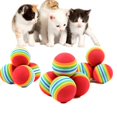 thumbnail image 4 of 10PCS Cat Ball Toy Rainbow Design Interactive Cat Exercise Ball Cat Chase Toy, 4 of 10