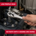 thumbnail image 5 of Hyper Tough 1/4-Inch Drive Pear Head Ratchet, 5 of 12