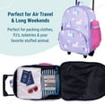 thumbnail image 4 of Wildkin Kids Rolling Luggage for Boys & Girls, Perfect for School & Overnight Travel, Carry-On Size (Unicorn Purple), 4 of 7