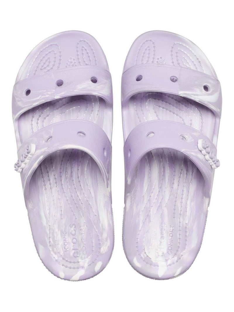 【CROCS】 CLASSIC MARBLED ICON SLIDE MEN (2COLORS) Crocs Unisex Classic Marbled Two-Strap Slide Sandal