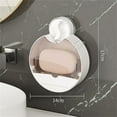 thumbnail image 3 of Detachable Suction Soap Dish Flips Cover Soap Box Wall Mounted No Hole Required, 3 of 12