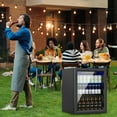 thumbnail image 6 of Compact 76 Can/1.7 Cubic Foot Beverage Fridge With Glass Door For Soda, Beer Or Wine, Under Counter Drinks Refrigerator, 6 of 7