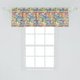 thumbnail image 2 of Ambesonne City Window Valance, Ornamental Winter Pattern, 42" x 18", Multicolor, 2 of 3