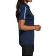 thumbnail image 3 of Mafoose Women's Silk Touch Performance Colorblock Stripe Polo Navy/ Carolina Blue 4X-Large, 3 of 5