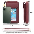 thumbnail image 3 of FALAN MULE Small Cell Phone Crossbody Bag Purse for Women, PU Leather Wallet Purse, 3 of 7