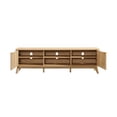 thumbnail image 4 of KeyWhat 70" Mid-Century Modern TV Stand for 75 Inches TV, Fluted Doors & Adjustable Shelves, 4 of 9