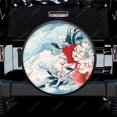 thumbnail image 1 of Blooming Peonies With Leaves Pattern Polyester Universal Spare Wheel Tire Cover Wheel Covers for Trailer RV SUV Truck Camper, 1 of 5