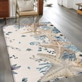 thumbnail image 2 of Area Rug for Living Room, Blue Beige Coastal Non-Slip Indoor Large Carpet for Bedroom/Dining Room, Beach Starfish Summer Eucalyptus Rustic Washable Low-Profile Floor Mat Runner Rugs - 2.7 x 5 Ft, 2 of 8