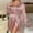 Pink, variant on Voncos Plus Size Satin Robes for Women Soft Long Sleeve Nightgown Sleepwear Pajamas