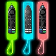 3-Pack】 FireStick 4K Max Remote Case Cover-Compatible with Fire Insignia/Hisense & Toshiba TVs | Glow in The Dark