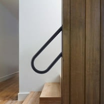 Metal Stair Railing, Strong and Durable with 660 lbs Weight Capacity, U-Shaped Design, Black Powder-Coated Finish, Easy to Install and Maintain, Ideal for Safety and Mobility Support