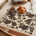 thumbnail image 4 of Print 1 Pcs Placemats, Farmhouse Beige Brown Prints Vintage Washable Wipeable Table Mats for Dining Tables, Indoor Outdoor Kitchen Place Mats for Holiday Party Table Decor, 4 of 9