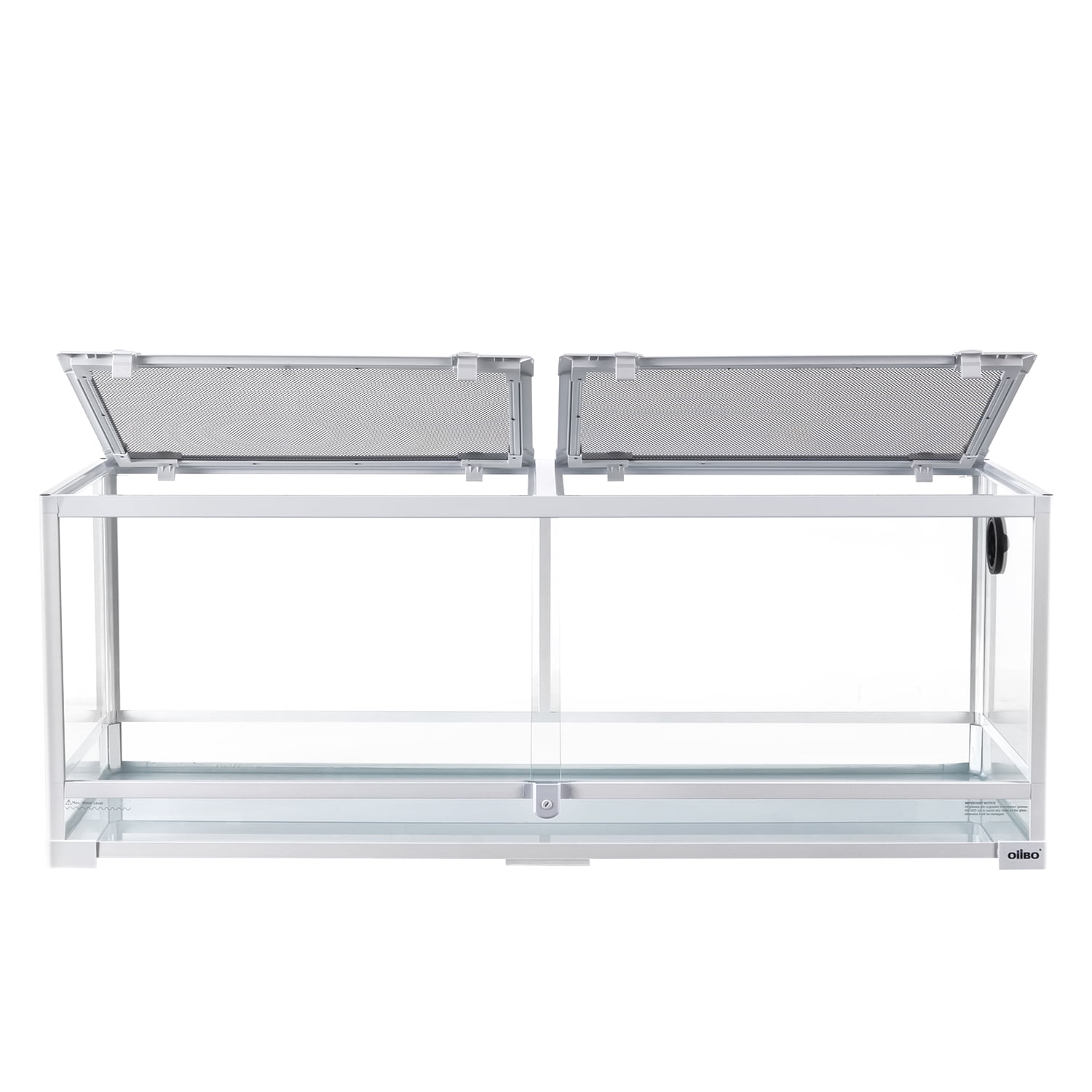 OiiBO 64 Gallon Full Glass Reptile Terrarium, 48" x 18" x 18" Reptile Terrarium