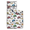 thumbnail image 2 of Monster Cartoon Truck White Pattern Teens Toddler Nap Mat with Pillow, Sleeping Mat Bag for Preschool Daycare 50"x20", 2 of 6