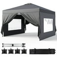thumbnail image 4 of Aiho 10'x10' Pop-up Canopy Tent with 4 Removable Sidewalls for Patio - Black, 4 of 10