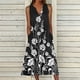 thumbnail image 1 of ICHUANYI Clearance Women's Summer Design Casual Dress Gradual Sleeveless Neck V-Neck Long Dress(White, L) ICHUANYI WER2023080701634, 1 of 5