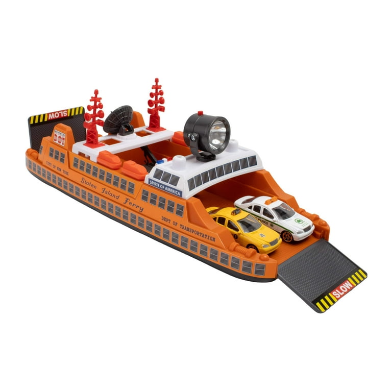Daron Action City Staten Island Ferry Ship Boat Toy with 3 NYC