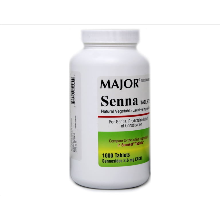 Major Senna Tablets 8.6 mg, Vegetable Laxative, Gentle Overnight