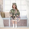 thumbnail image 7 of BZSMCE Wearable Blanket Hoodie Fashion Bubbly Feline in Leafy Nook Home Wear, 7 of 7
