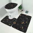 thumbnail image 2 of Halloween Bats and Stars Pattern Bathroom Rugs Sets 3 Piece,Toilet Cover Set,Absorbent Non Slip Bathroom Mats Sets with U-Shaped Contour Rug Toilet Rug Set, 2 of 5