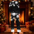thumbnail image 4 of successthop Christmas Pajamas for Women Merry 2 Piece Snowflake Long Sleeve Party Tops Vacation Pants Holiday Loungewear, 4 of 5