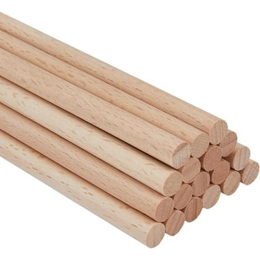 50Pcs Wooden Dowel Rods Unfinished Wood Dowels, Solid, Sanded - Walmart.com